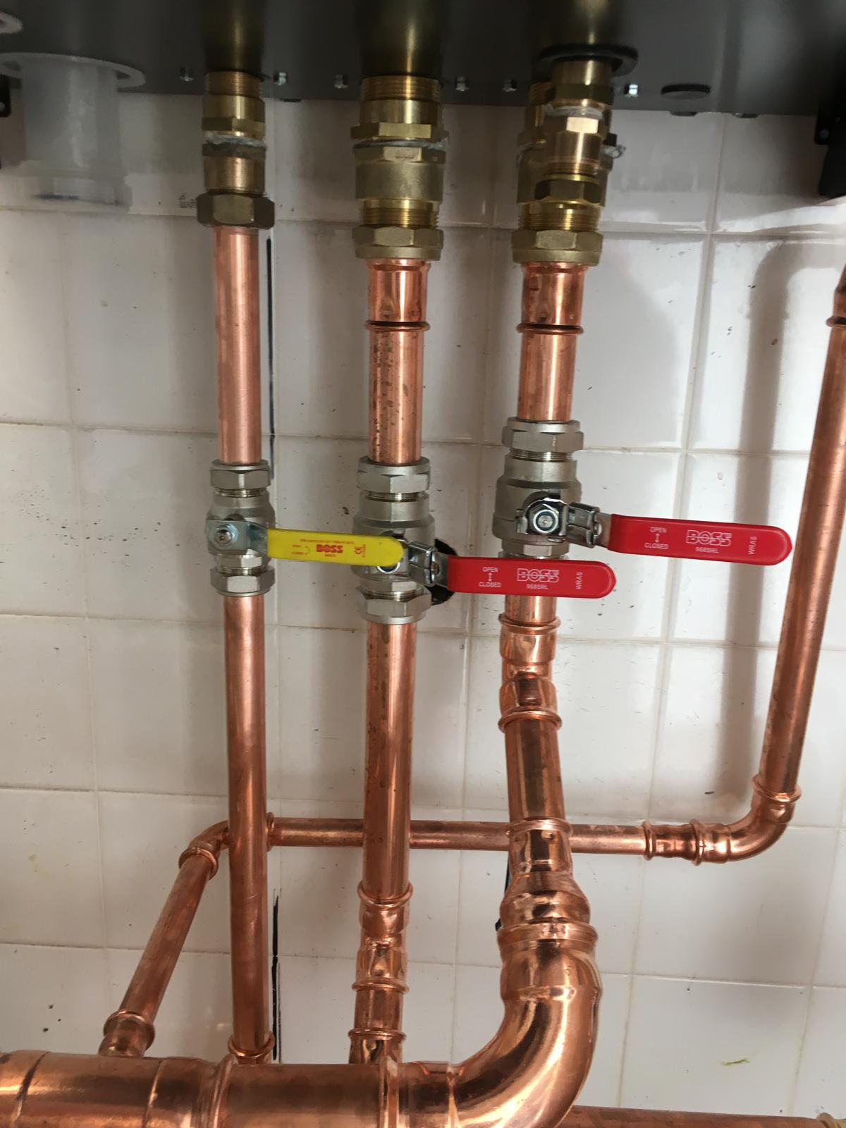 Central heating system installation